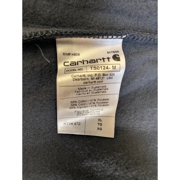 Carhartt Sweatshirt Mens XL Dark Blue Loose Fit Midweight Crew Neck TS0124-M NWT - Picture 5 of 5